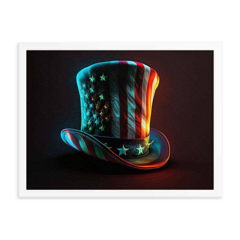 Yankee Doodle Hat Classy Man Cave Framed poster