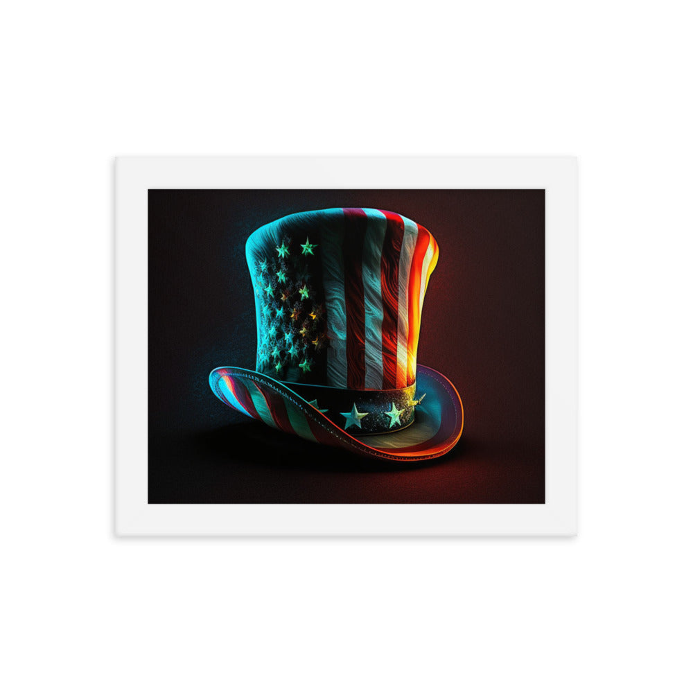 Yankee Doodle Hat Classy Man Cave Framed poster