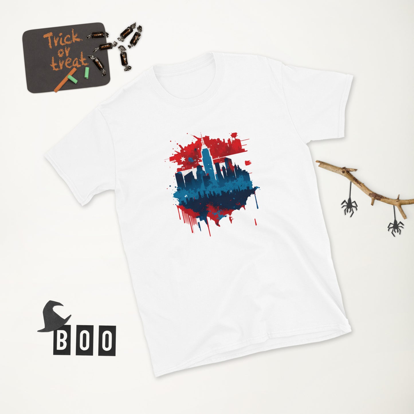 Abstract NYC Skyline Short Sleeve Unisex T-Shirt