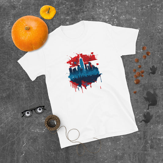 Abstract NYC Skyline Short Sleeve Unisex T-Shirt