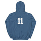 Volpe Silhouette with Number 11 Unisex Hoodie