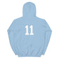 Volpe Silhouette with Number 11 Unisex Hoodie