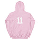 Volpe Silhouette with Number 11 Unisex Hoodie