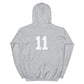 Volpe Silhouette with Number 11 Unisex Hoodie