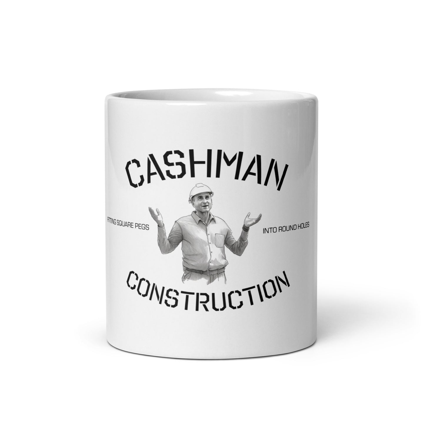 Cashman Construction White glossy mug